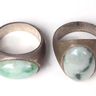 Two Chinese Jade Rings