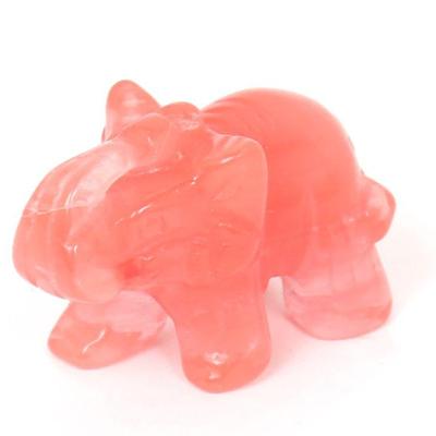 Perfect Pink Quartz Elephant, Miniature