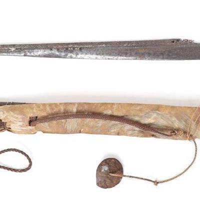 Indonesian Dayak Headhunters Sword w/Scabbard