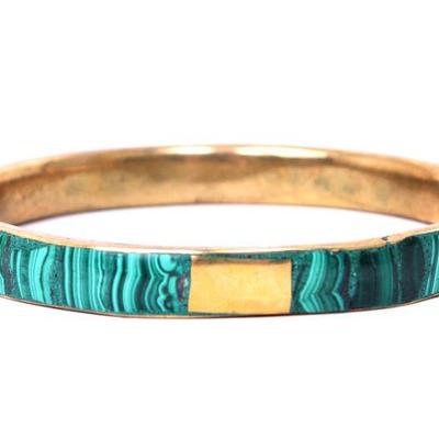 Natural Malachite Bangle Bracelet