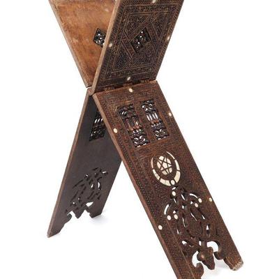 Islamic Wood Quran Stand, 19th C.