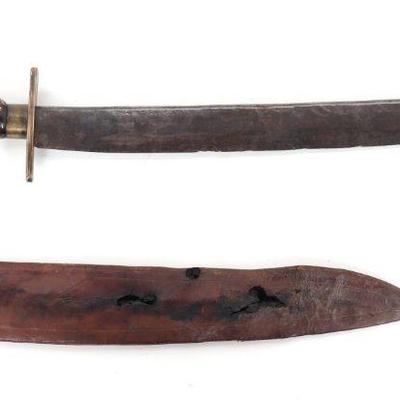 American Civil War Bowie Knife, Signed 