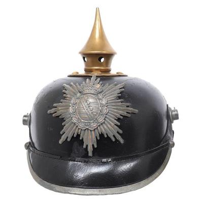 Saxon Enlisted Infantry Pickelhaube Helmet, WWI