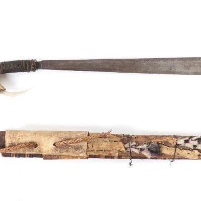 Dayak Mandau Headhunters Sword w/Scabbard