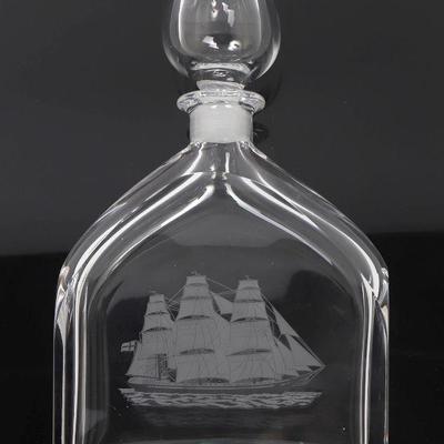 Rare Orrefors Sweden Decanter, Sea Cloud, Signed