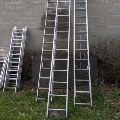 All sizes of Aluminum ladders