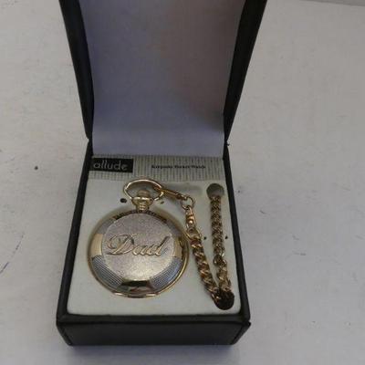 Vintage Allude Keepsake Pocket Watch Silver/Gold Tone 