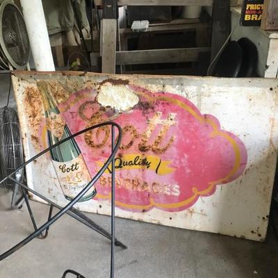 Embossed soda sign 