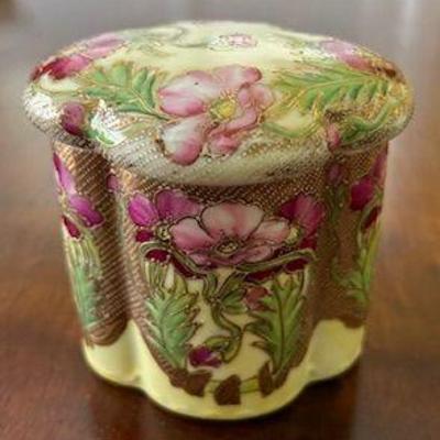 Antique Nippon Covered Porcelain Box
