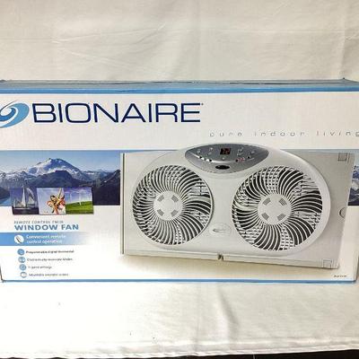 DILA734 Bionaire Window Fan	Still factory sealed. Has remote, digital screen, programmable thermostat. 
