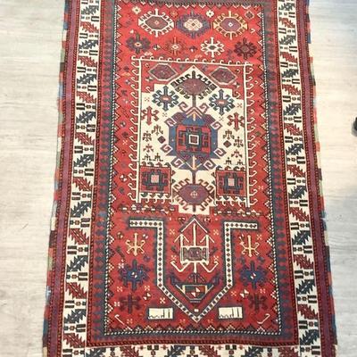 TOSH343 Hand knotted Persian Rug #1	Signed, in Farsi (possible prayer) Rug is approximately 35