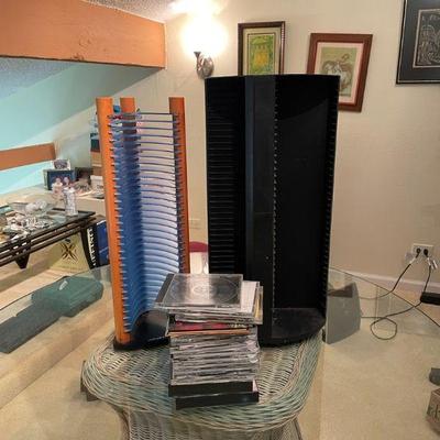 KKV017- Assorted CDs And 2 CD Stands 