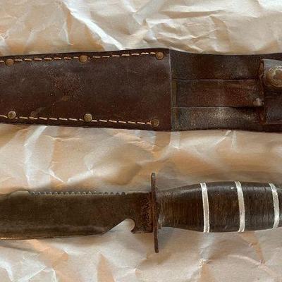 KKV240 Aidaco Knife & Leather Sheath 