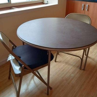 KKV077- Foldable Metal Frame Table Metal Chairs