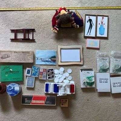 KKV171 Mystery Lot of Board Games and Art Pieces