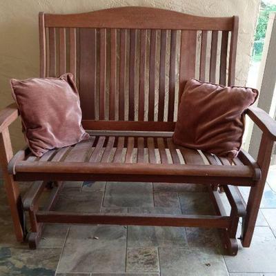 KKV098- Wooden Outdoor Glider Bench