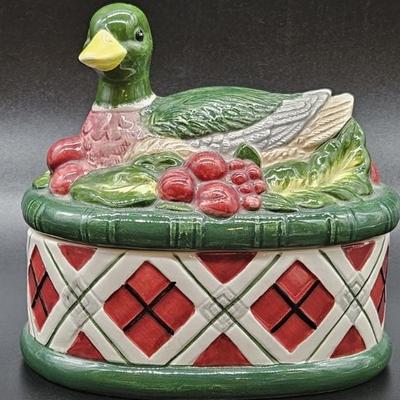 Noritake Porcelain Lidded Duck Dish