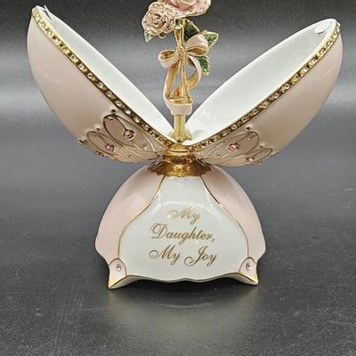 Porcelain Egg w/ Flowers, To Daughter