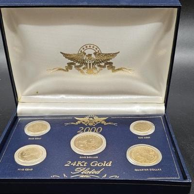 24K Gold Plated Uncirculated Coin Set