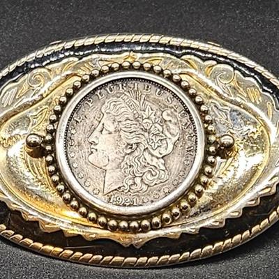 1921 Morgan Dollar Belt Buckle