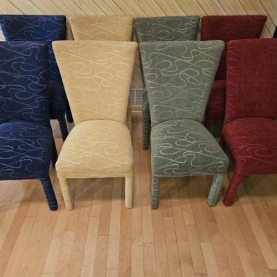 8- Fully Upholstered Parsons Dining Side Chairs