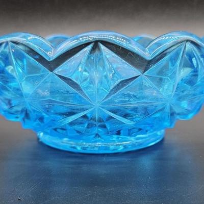 intage Monticello Blue by Indiana Glass Bowl