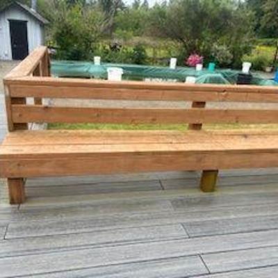 Wood bench & railing