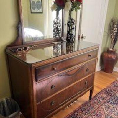 Dresser with mirror
