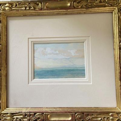 Important John LaFarge Watercolor "Off Viti Levu Sea and Desert Mountains:" Fiji 1891 (with Provenance)