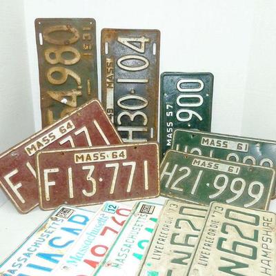 several license plate LOTS