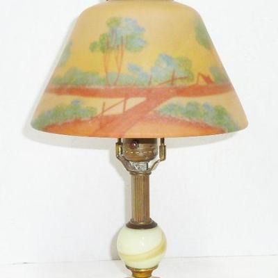 Reverse painted lamp