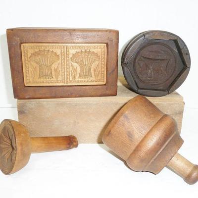 antique butter molds,  press