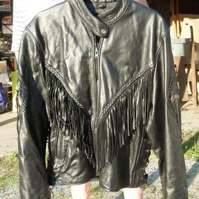 Leather Biker Jacket XXL