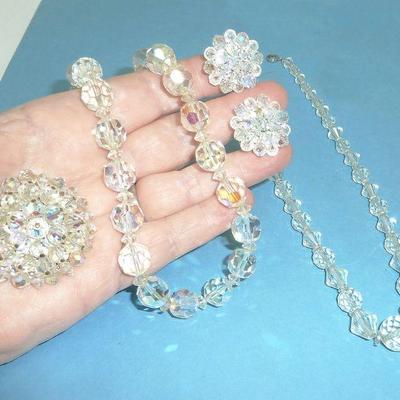 vintage crystal jewelry LOT