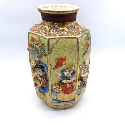 Satsuma vase ht. 12 1/2”