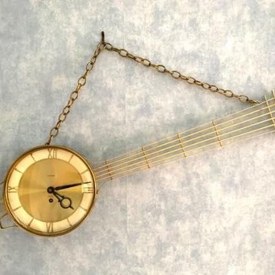 Mid century banjo style wall clock by Welby