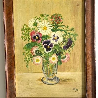 Amateur still-life painting