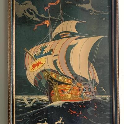 Vtg. LH Barnes print