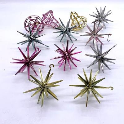 Vtg. plastic starburst Christmast ornaments