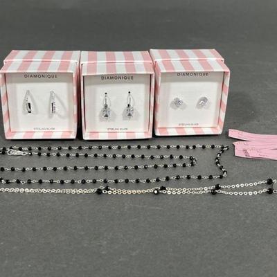 Lot 152 | Sterling Silver 3 Earrings, Necklace & Bracelet

