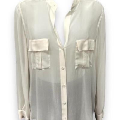 #113 • BCBG Max Azria Long Sleeve Silk Blouse - Size L, Original Tag Attached
https://www.lux.bid