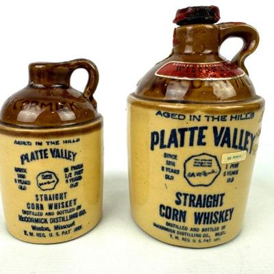 #187 • McCormick Platte Valley Corn Whiskey Jugs - 2 Sizes
https://www.lux.bid