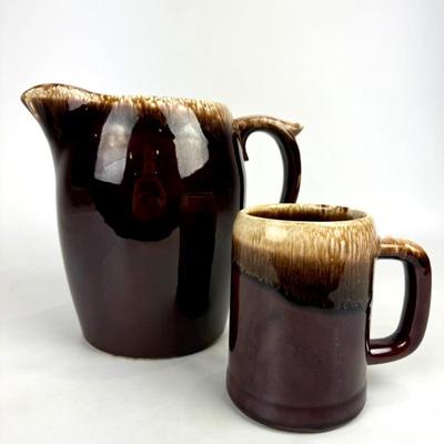 #251 • McCoy Brown Drip Glaze Pitcher & Mug
https://www.lux.bid
