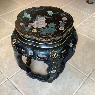 Chinese lacquered stool