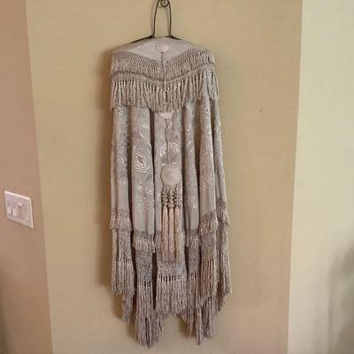 Amazing Antique Victorian Piano shawl