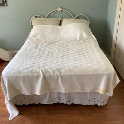 Iron bed and mattress
