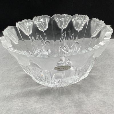 Block tulip crystal bowl