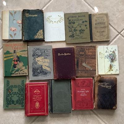 Antique books- all one lot, Longfellow and others dating as old as 1778