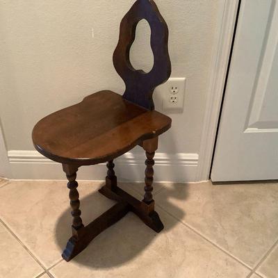 Antique wooden church chair