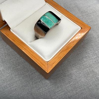 Turquoise and onyx